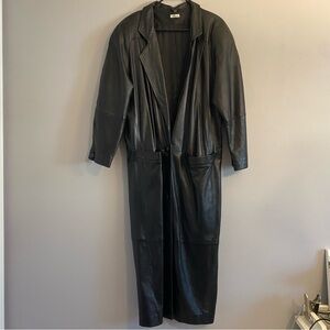 Black Leather Trench